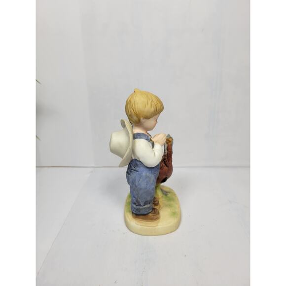 Vintage Denim Days, Homco Figurine 1506 Danny, A Time For Thanks - Picture 2 of 6